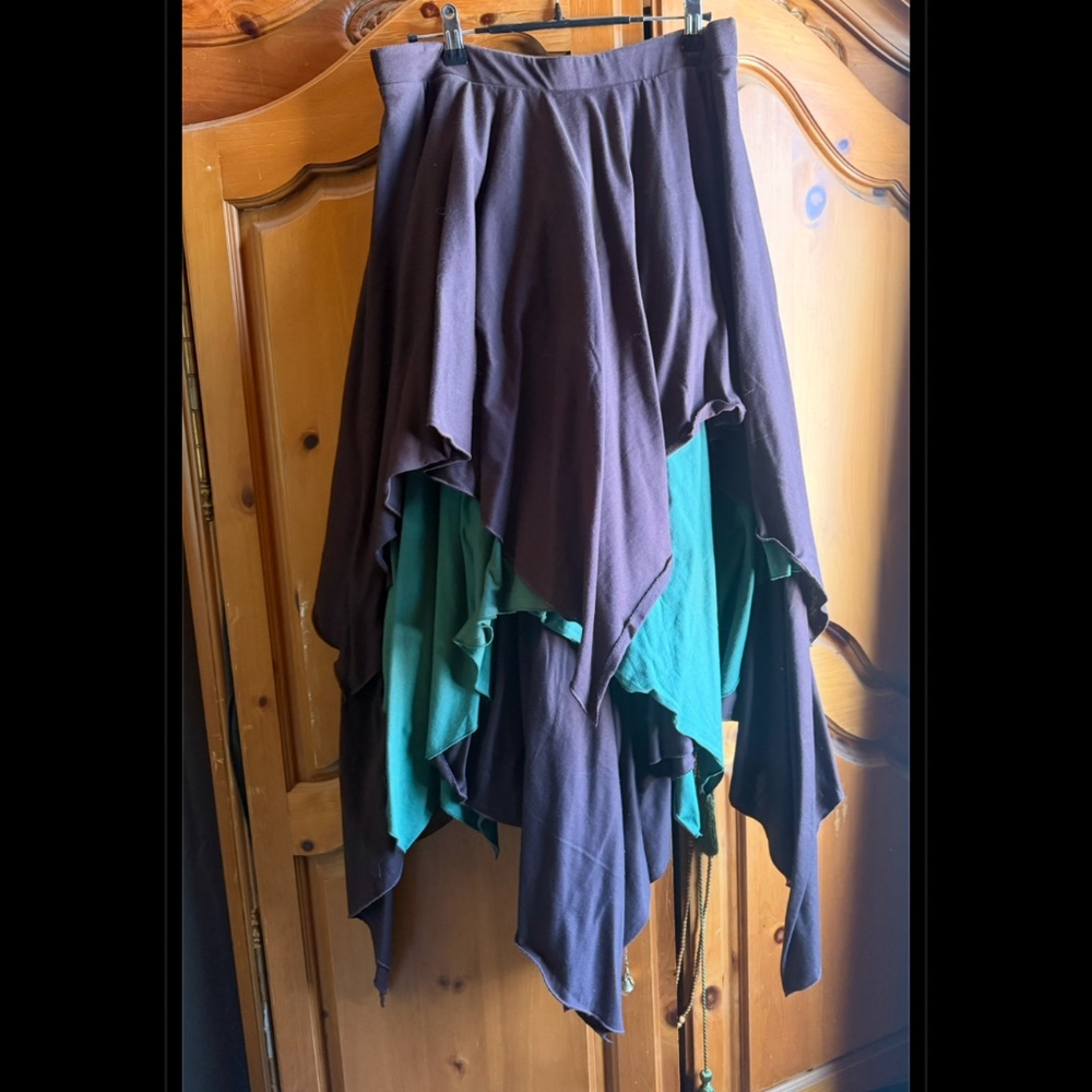 Boho forest fairy handkerchief skirt